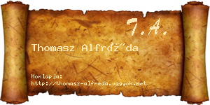 Thomasz Alfréda névjegykártya